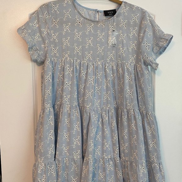 Vici Dresses & Skirts - Vici light blue babydoll dress NWT small